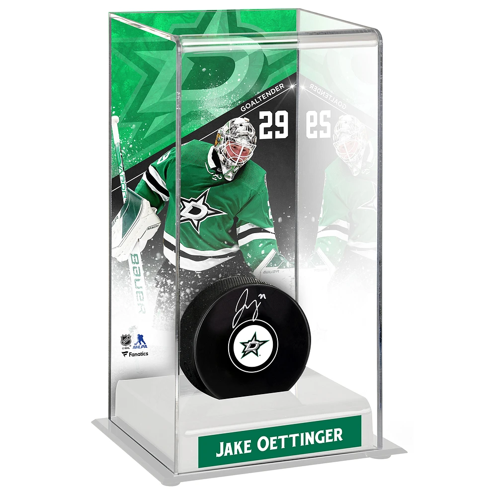 Jake Oettinger Dallas Stars Deluxe Tall Hockey Puck Case