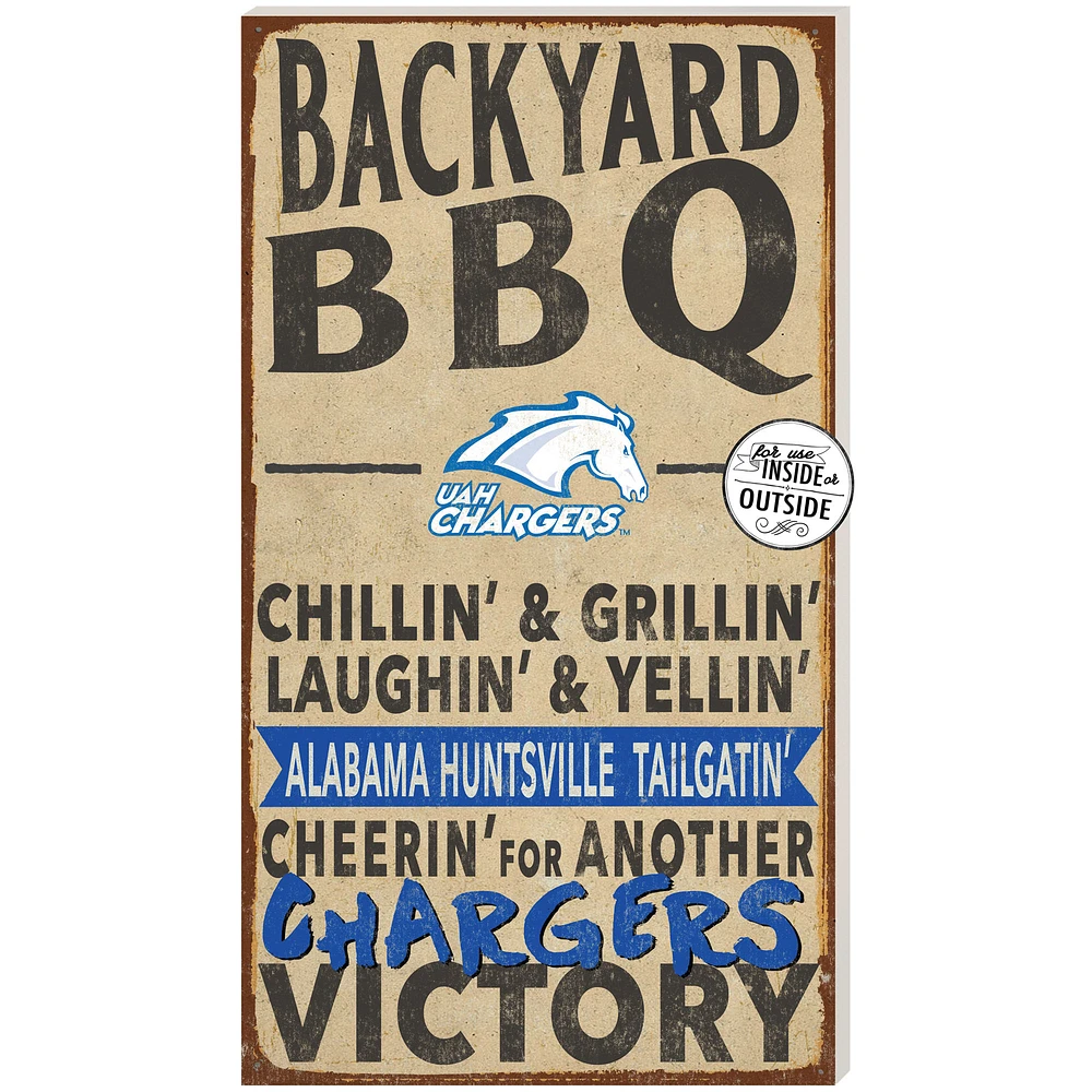 UAH Chargers 11'' x 20'' Indoor/Outdoor BBQ Sign