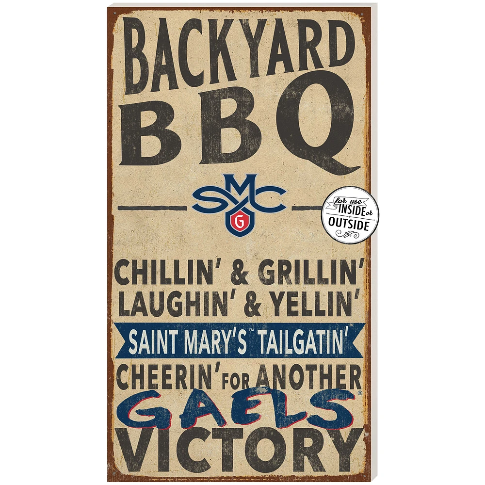 Saint Mary's Gaels 11'' x 20'' Indoor/Outdoor BBQ Sign