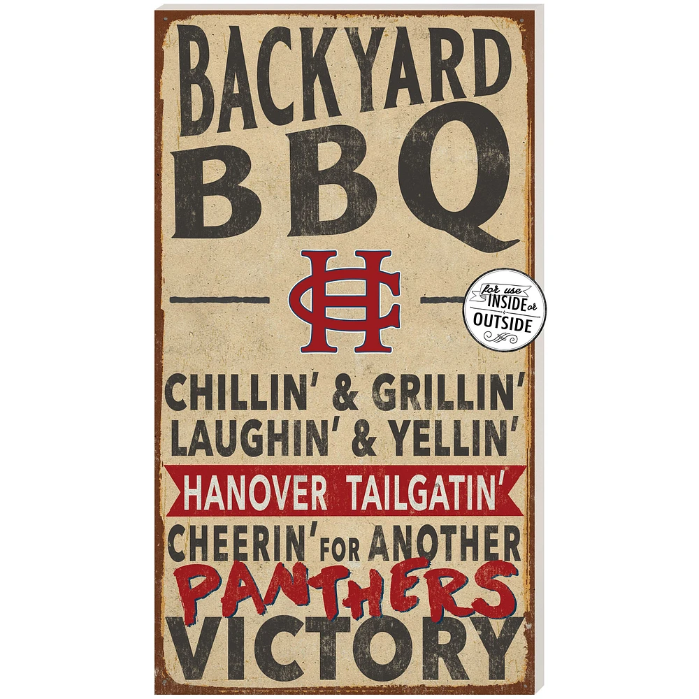 Hanover Panthers 11'' x 20'' Indoor/Outdoor BBQ Sign