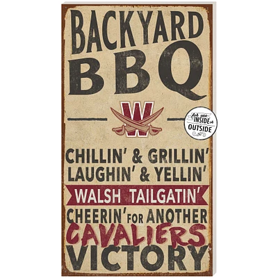 Walsh Cavaliers 11'' x 20'' Indoor/Outdoor BBQ Sign