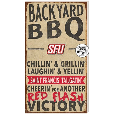 Saint Francis Red Flash 11'' x 20'' Indoor/Outdoor BBQ Sign