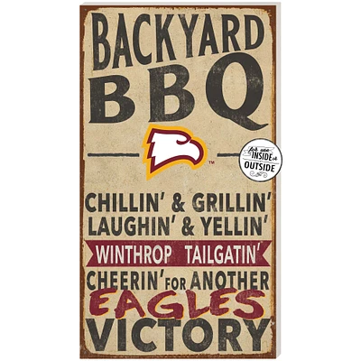 Winthrop Eagles 11'' x 20'' Indoor/Outdoor BBQ Sign