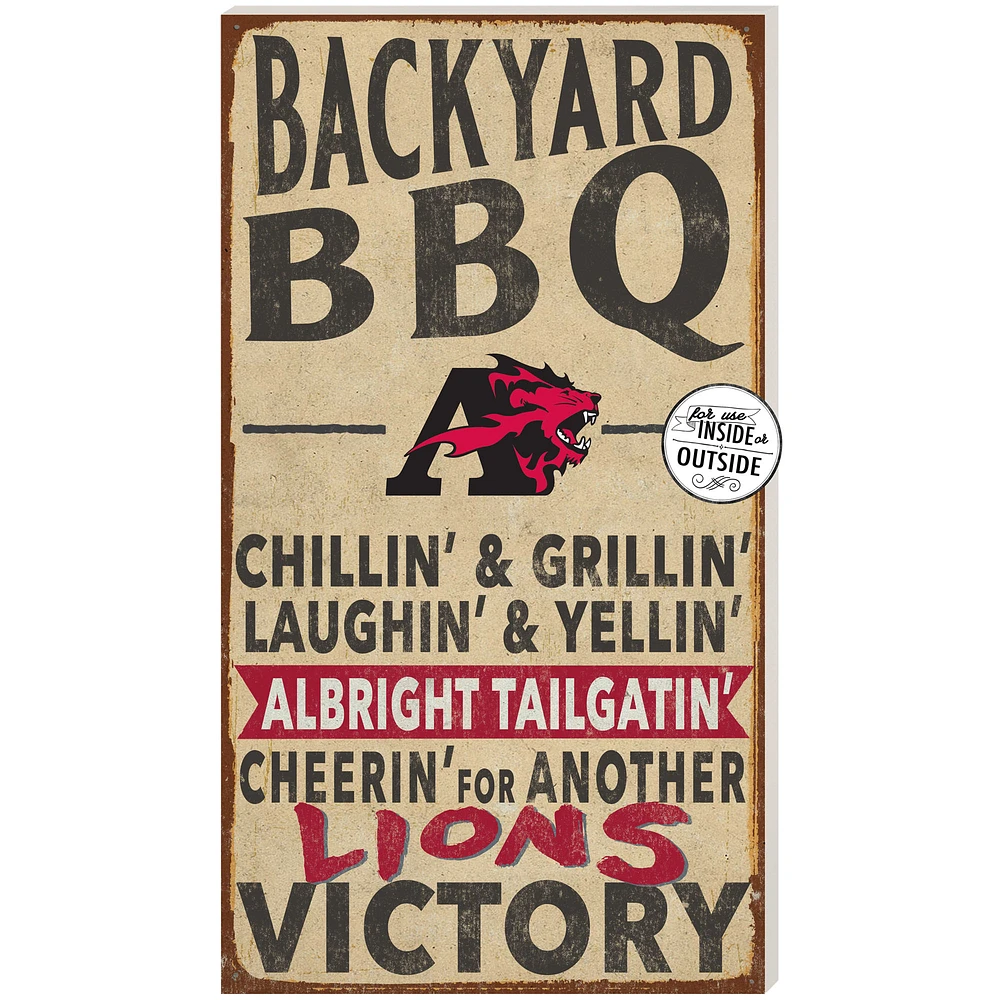 Albright Lions 11'' x 20'' Indoor/Outdoor BBQ Sign