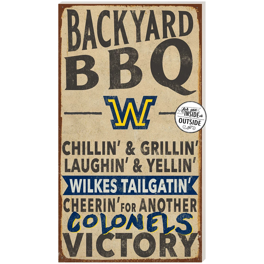 Wilkes Colonels 11'' x 20'' Indoor/Outdoor BBQ Sign