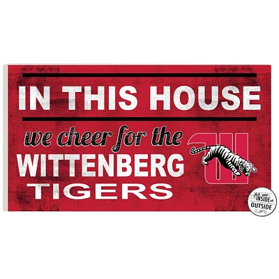 Wittenberg University Tigers 11'' x 20'' Indoor/Outdoor In This House Sign