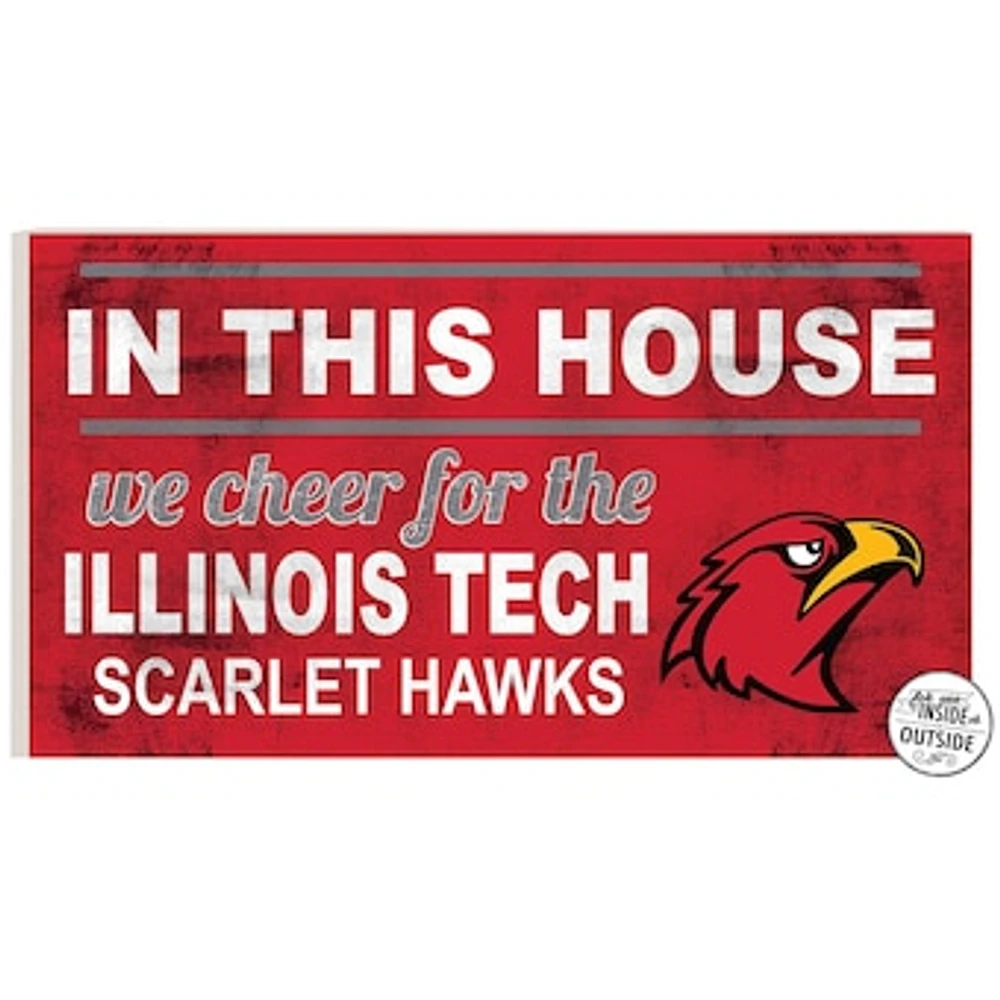 Illinois Tech Scarlet Hawks 11'' x 20'' Indoor/Outdoor In This House Sign
