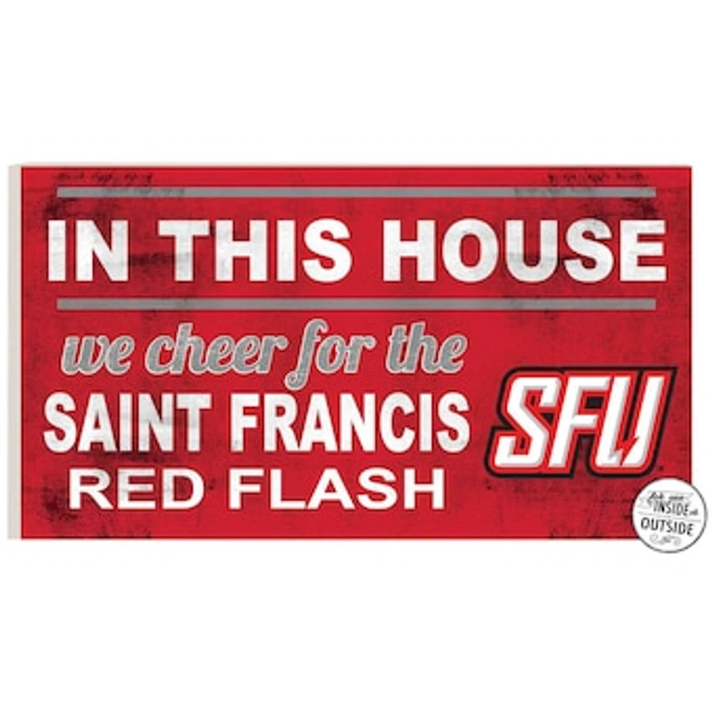 Saint Francis Red Flash 11'' x 20'' Indoor/Outdoor In This House Sign