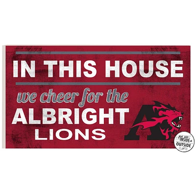 Albright Lions 11'' x 20'' Indoor/Outdoor In This House Sign