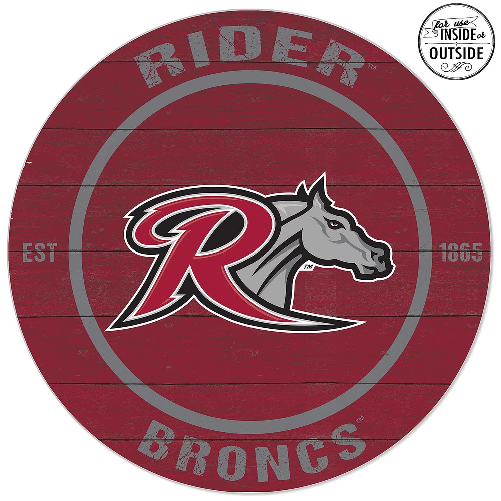Rider Broncs 20'' x 20'' Indoor/Outdoor Team Color Circle Sign