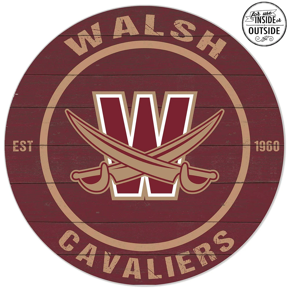 Walsh Cavaliers 20'' x 20'' Indoor/Outdoor Team Color Circle Sign