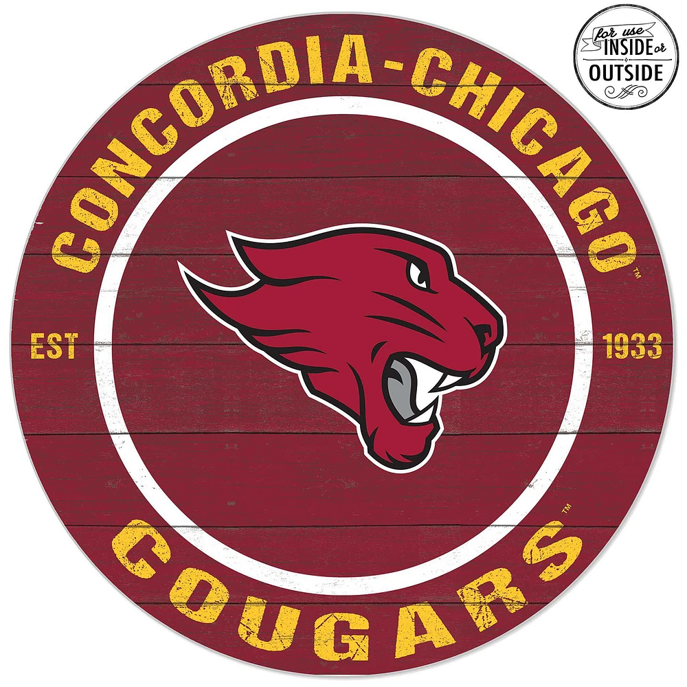 Concordia University (IL) Cougars 20'' x 20'' Indoor/Outdoor Team Color Circle Sign