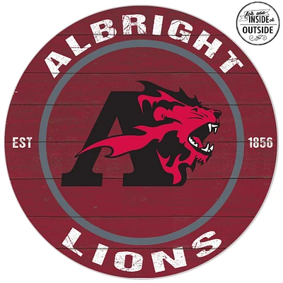 Albright Lions 20'' x 20'' Indoor/Outdoor Team Color Circle Sign