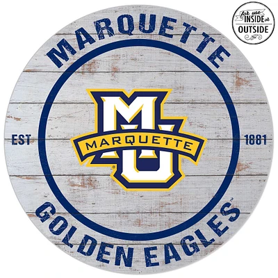 Marquette Golden Eagles 20'' x 20'' Indoor/Outdoor Weathered Circle Sign