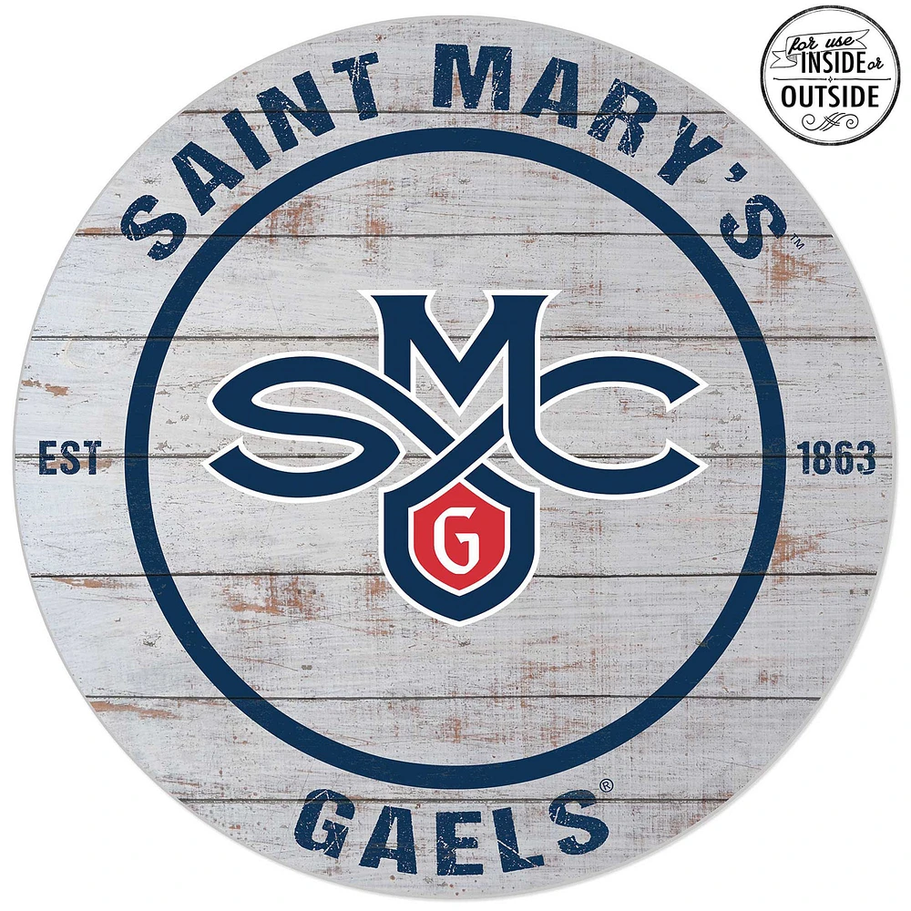Saint Mary's Gaels 20'' x 20'' Indoor/Outdoor Weathered Circle Sign