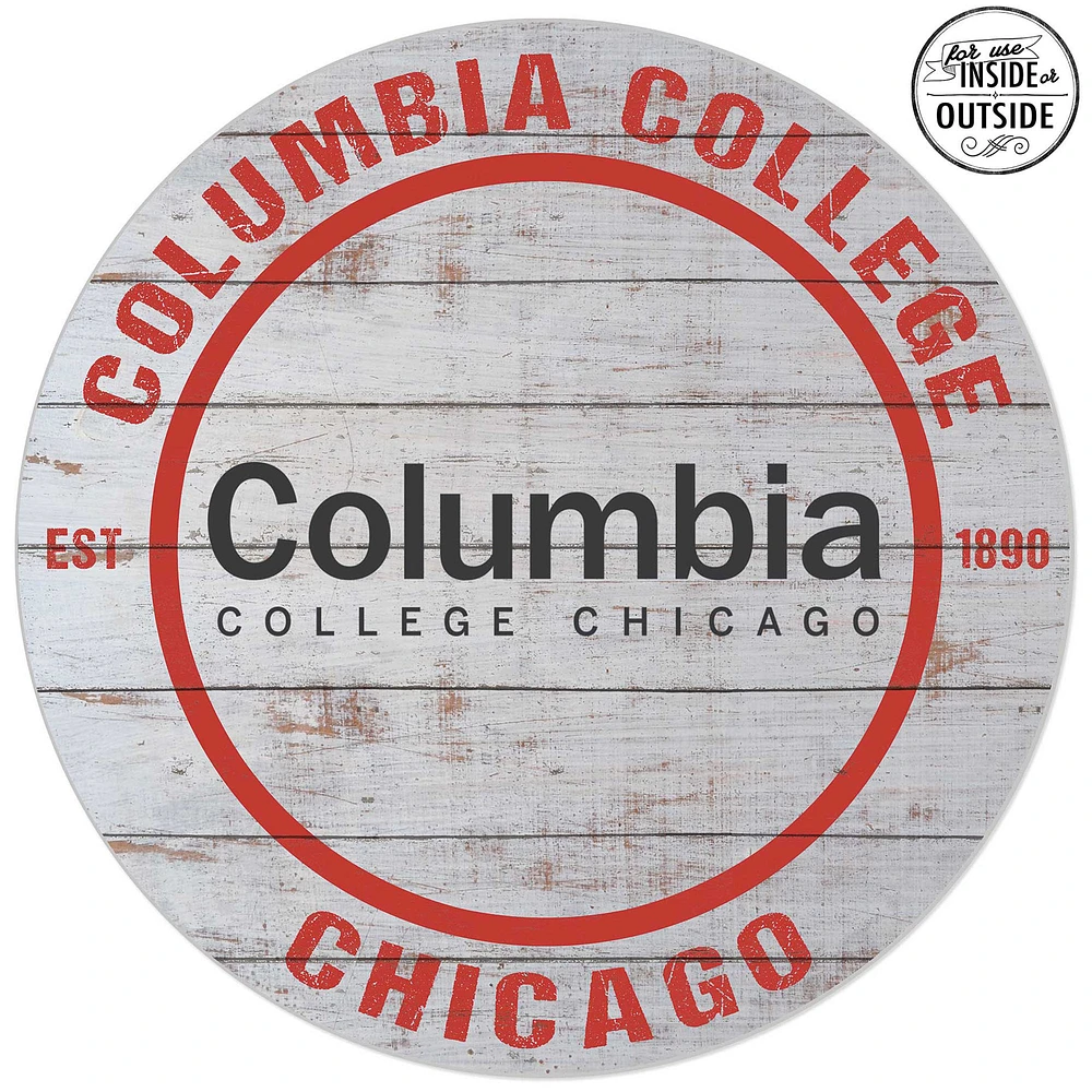 Columbia Renegades 20'' x 20'' Indoor/Outdoor Weathered Circle Sign