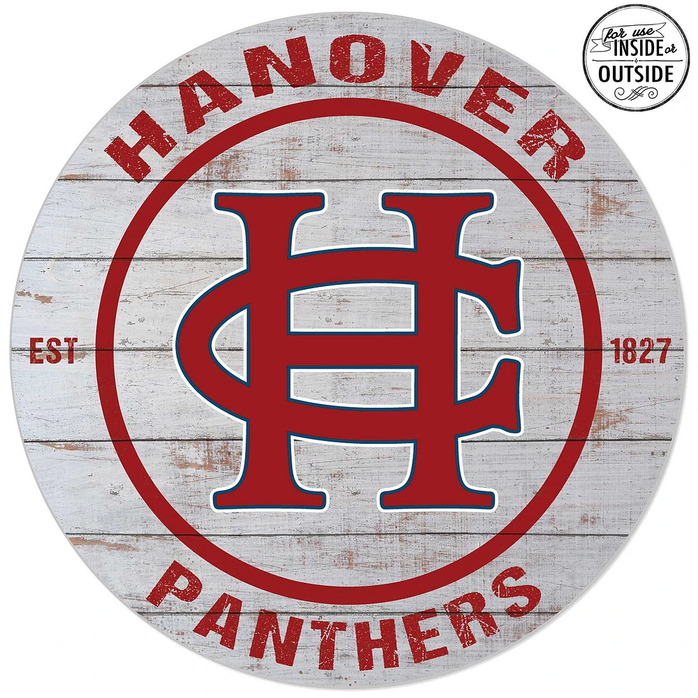 Hanover Panthers 20'' x 20'' Indoor/Outdoor Weathered Circle Sign
