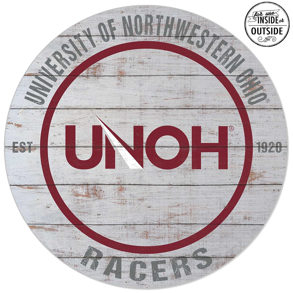 Northwestern Ohio Racers 20'' x 20'' Indoor/Outdoor Weathered Circle Sign