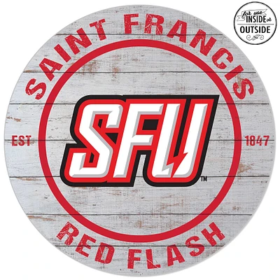 Saint Francis Red Flash 20'' x 20'' Indoor/Outdoor Weathered Circle Sign