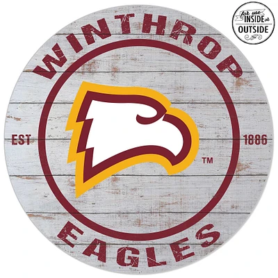Winthrop Eagles 20'' x 20'' Indoor/Outdoor Weathered Circle Sign