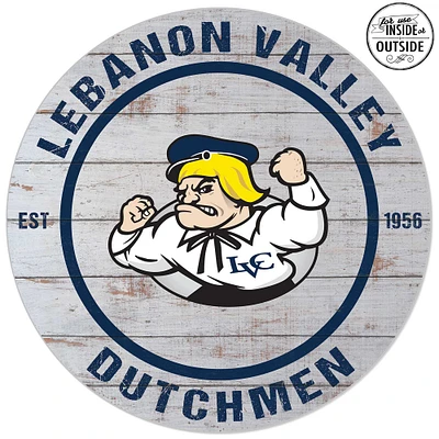 Lebanon Valley College 20'' x 20'' Indoor/Outdoor Weathered Circle Sign