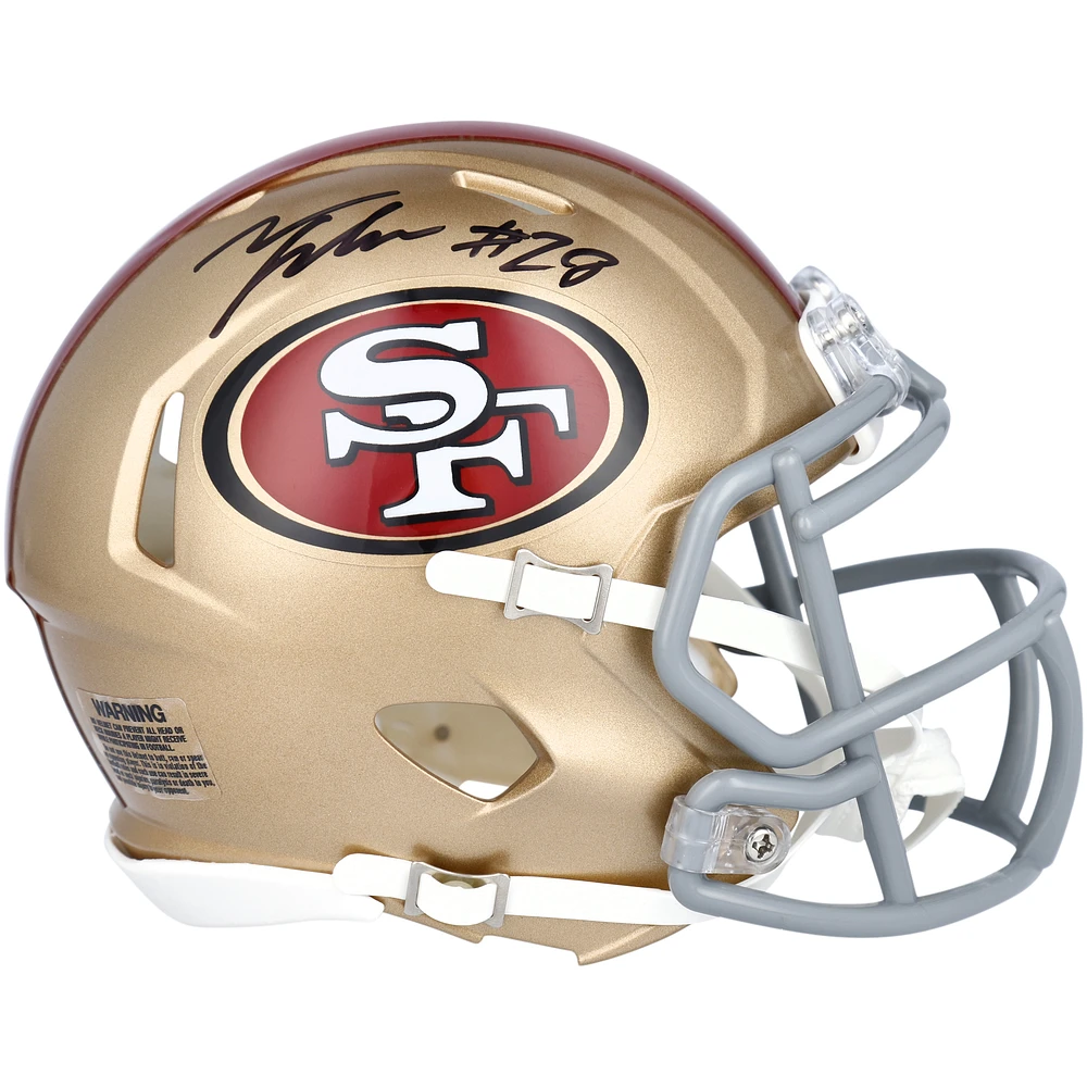 Talanoa Hufanga San Francisco 49ers Autographed Riddell Speed Mini Helmet