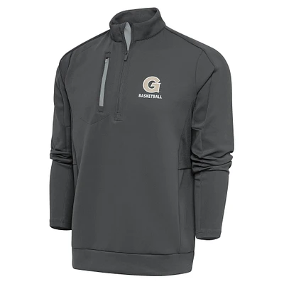 Men's Antigua Charcoal Georgetown Hoyas Basketball Generation Quarter-Zip Pullover Top