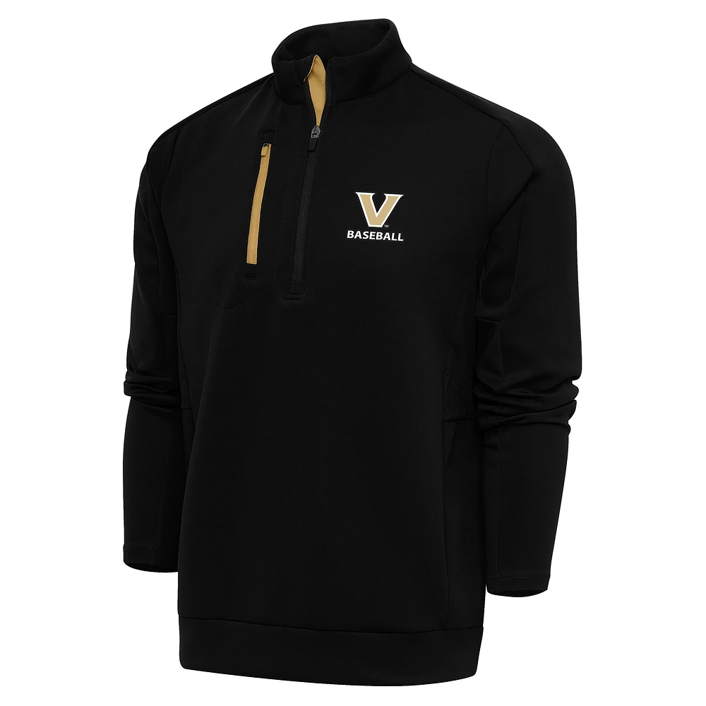 Men's Antigua Vanderbilt Commodores Baseball Generation Quarter-Zip Pullover Top