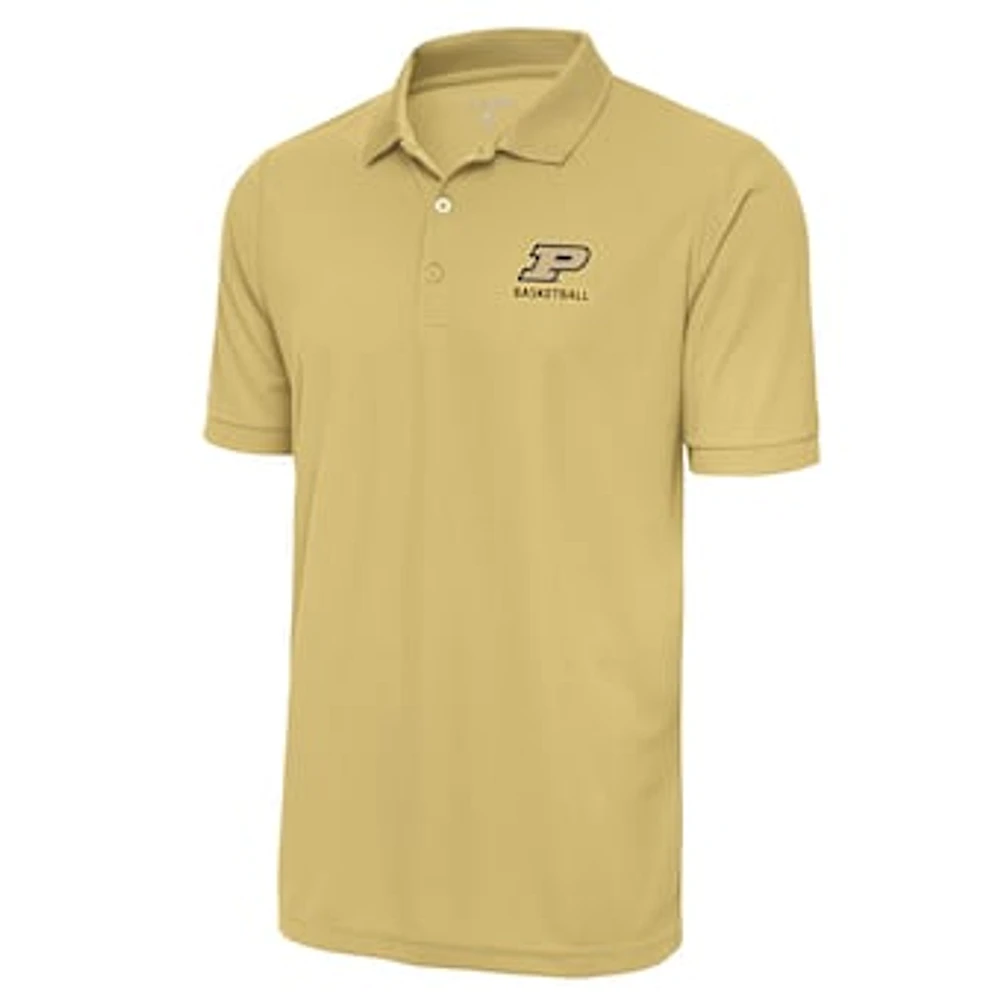 Men's Antigua Gold Purdue Boilermakers Basketball Legacy Pique Polo