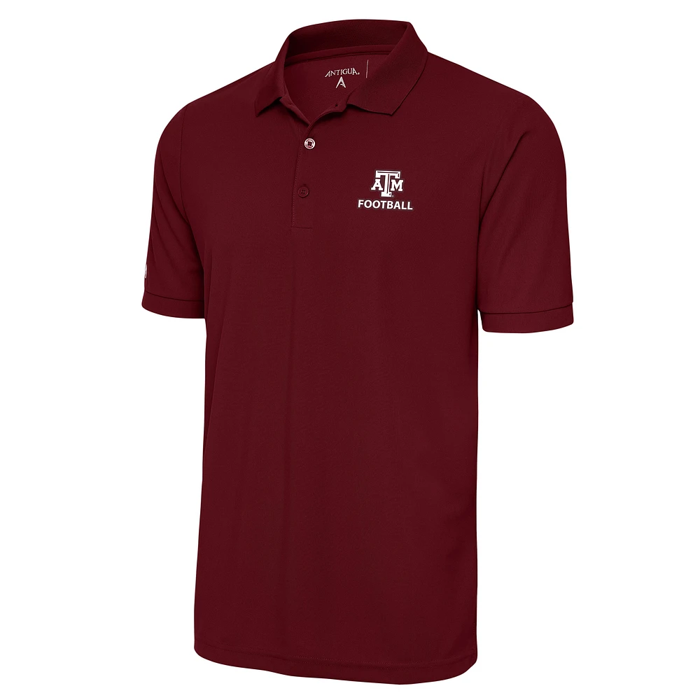 Men's Antigua Maroon Texas A&M Aggies Football Legacy Pique Polo
