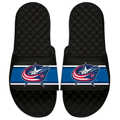 Men's ISlide Black Columbus Blue Jackets Special Edition 2.0 Slide Sandals