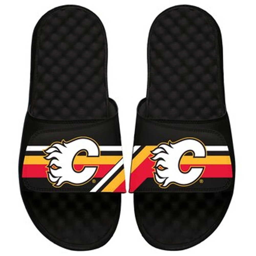 Men's ISlide Black Calgary Flames Special Edition 2.0 Slide Sandals