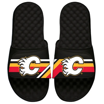 Men's ISlide Black Calgary Flames Special Edition 2.0 Slide Sandals