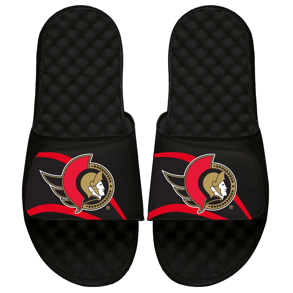 Men's ISlide Black Ottawa Senators Special Edition 2.0 Slide Sandals
