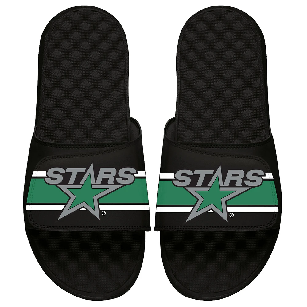 Men's ISlide Black Dallas Stars Special Edition 2.0 Slide Sandals