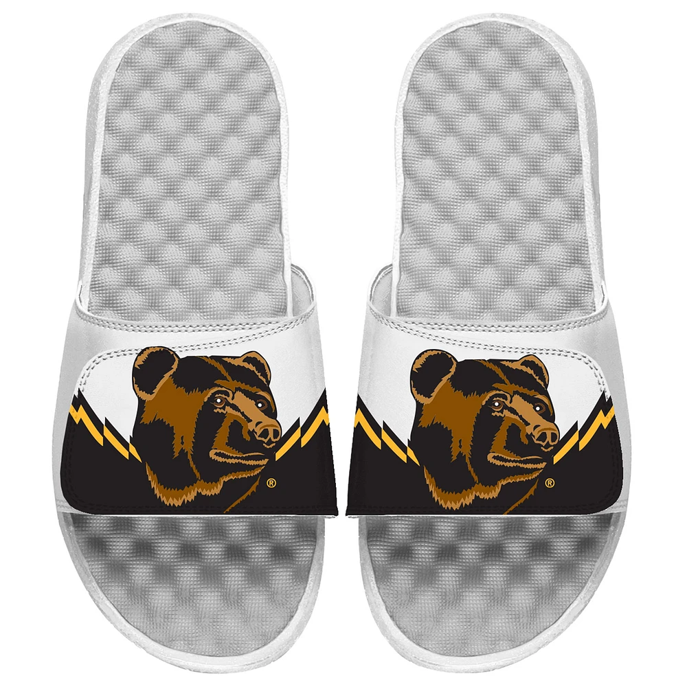 Men's ISlide White Boston Bruins Special Edition 2.0 Slide Sandals