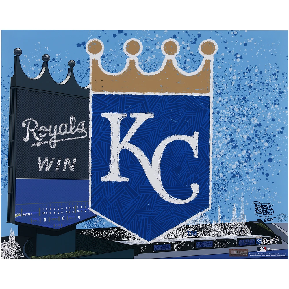 Kansas City Royals 16" x 20" Photo Print - Designed and Signed by Artist Maz Adams - Limited Edition of 25