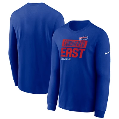 Men's Nike Royal Buffalo Bills 2022 AFC East Division Champions Locker Room Trophy Collection Long Sleeve T-Shirt