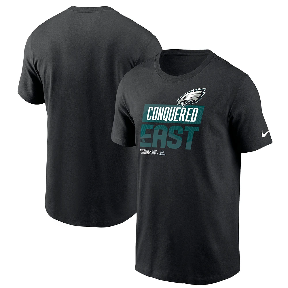 Men's Nike Black Philadelphia Eagles 2022 NFC East Division Champions Locker Room Trophy Collection T-Shirt