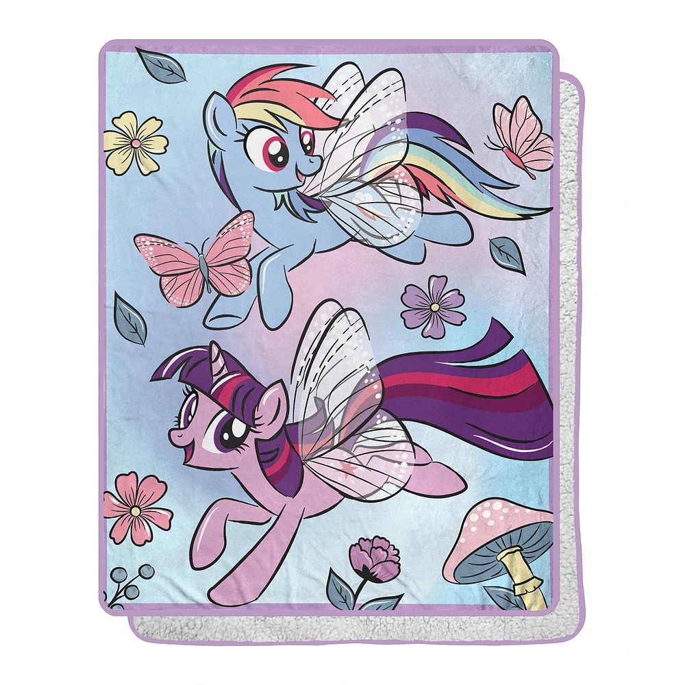 The Northwest Group My Little Pony 40'' x 50'' Silk Touch Sherpa Throw Blanket