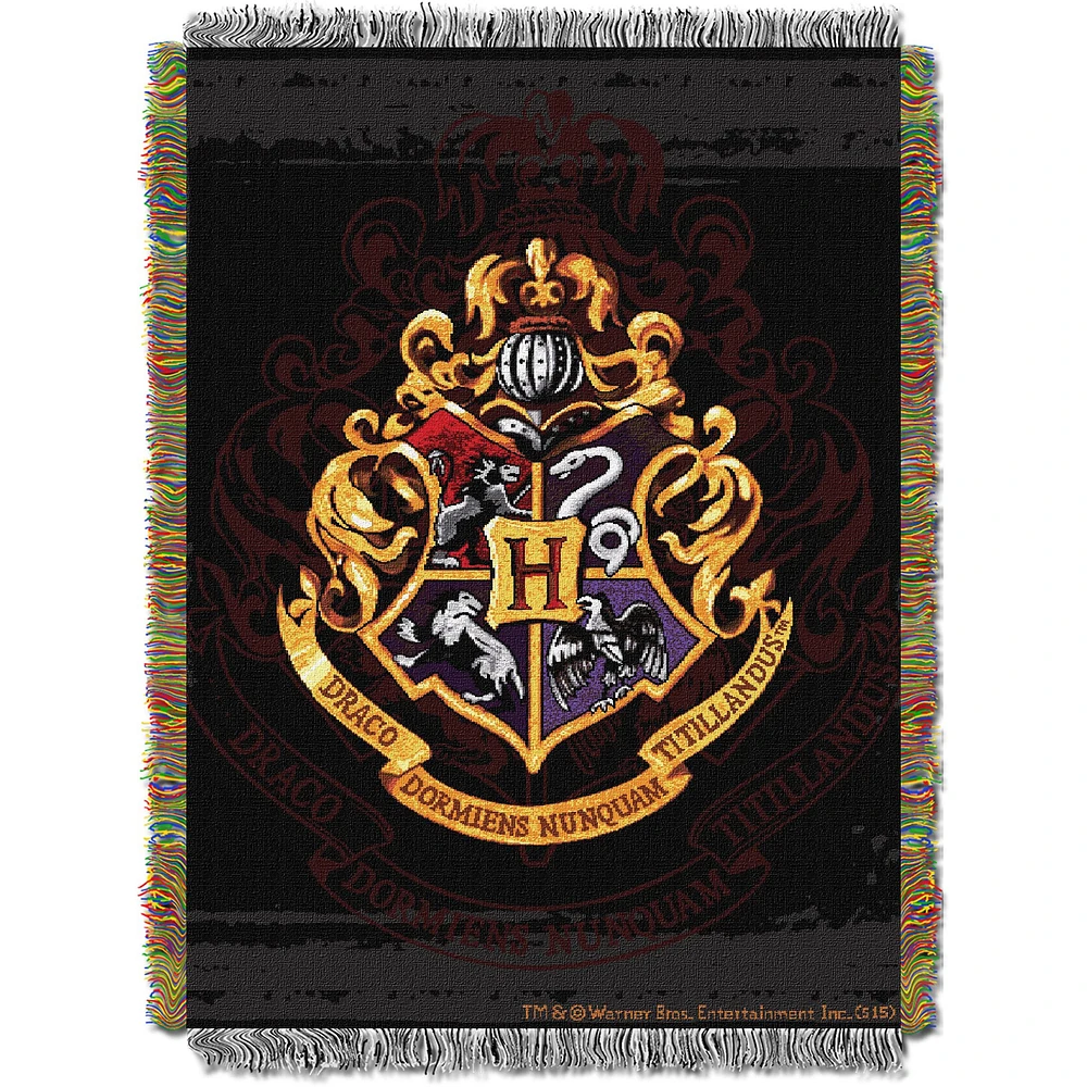 The Northwest Group Harry Potter Hogwarts Emblem 46'' x 60'' Woven Tapestry Throw Blanket