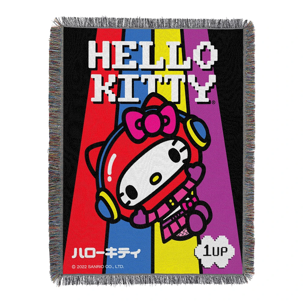 The Northwest Group Hello Kitty Cute Gamer 46'' x 60'' Woven Tapestry Throw Blanket
