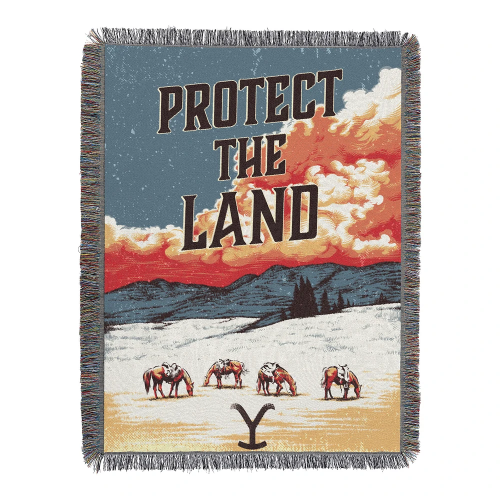 The Northwest Group Yellowstone Protect The Land 46'' x 60'' Woven Tapestry Throw Blanket