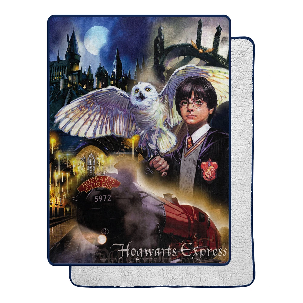 The Northwest Group Harry Potter Hogwarts Express 60'' x 80'' Silk Touch Sherpa Throw Blanket