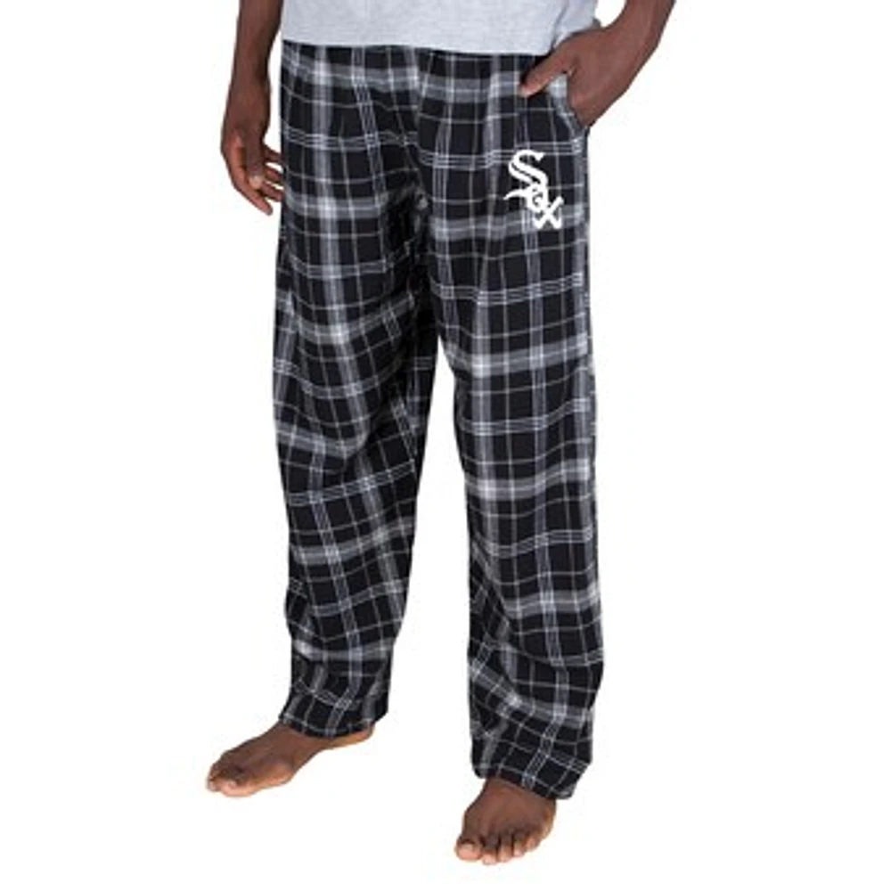 Men's Concepts Sport Black Chicago White Sox Ultimate Plaid Flannel Pajama Pants