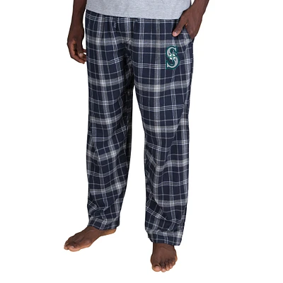 Men's Concepts Sport Navy Seattle Mariners Ultimate Plaid Flannel Pajama Pants