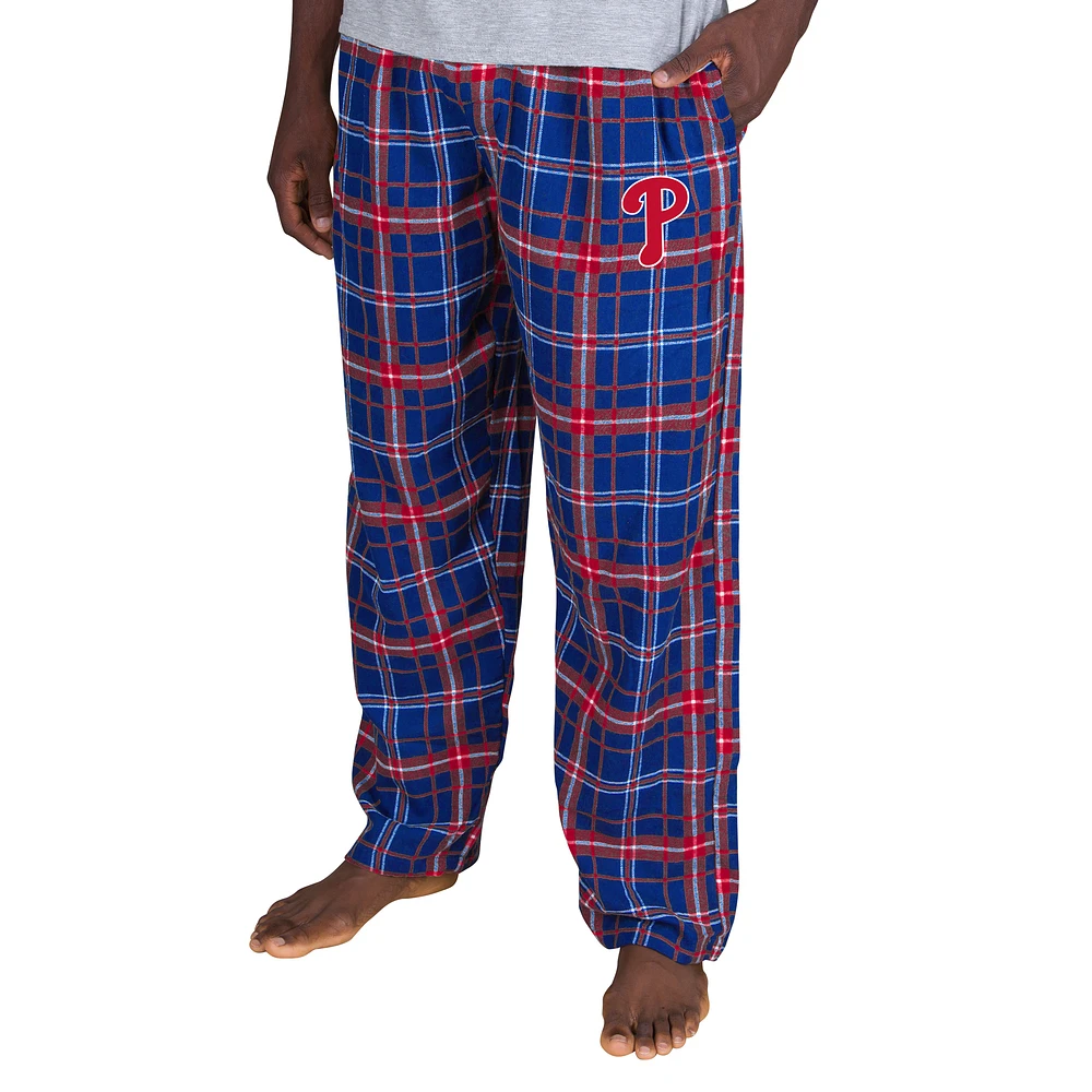 Men's Concepts Sport Royal Philadelphia Phillies Ultimate Plaid Flannel Pajama Pants
