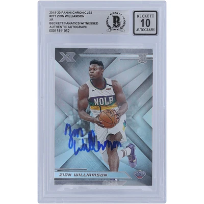 Zion Williamson New Orleans Pelicans Autographed 2019-20 Panini Chronicles XR #271 Beckett Fanatics Witnessed Authenticated 10 Rookie Card