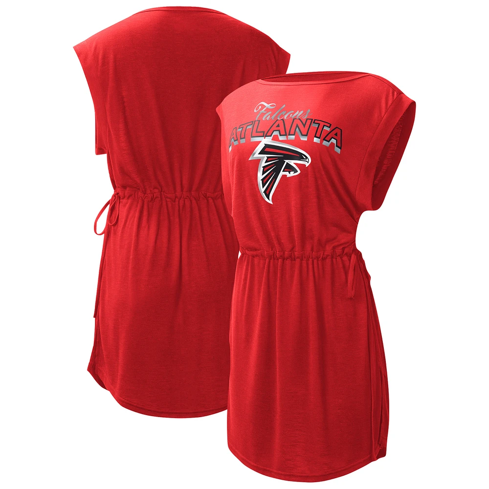 Women's G-III 4Her by Carl Banks Red Atlanta Falcons G.O.A.T. Logo Swimsuit Cover-Up