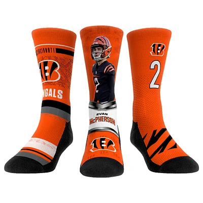 Youth Rock Em Socks Evan McPherson Cincinnati Bengals Three-Pack Crew Socks Set